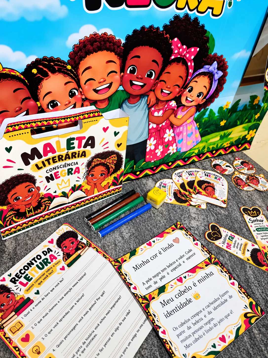 Kit Consciência Negra – Identidade, Cultura e Atividades para Imprimir — amostra 1: O que está incluso no material?