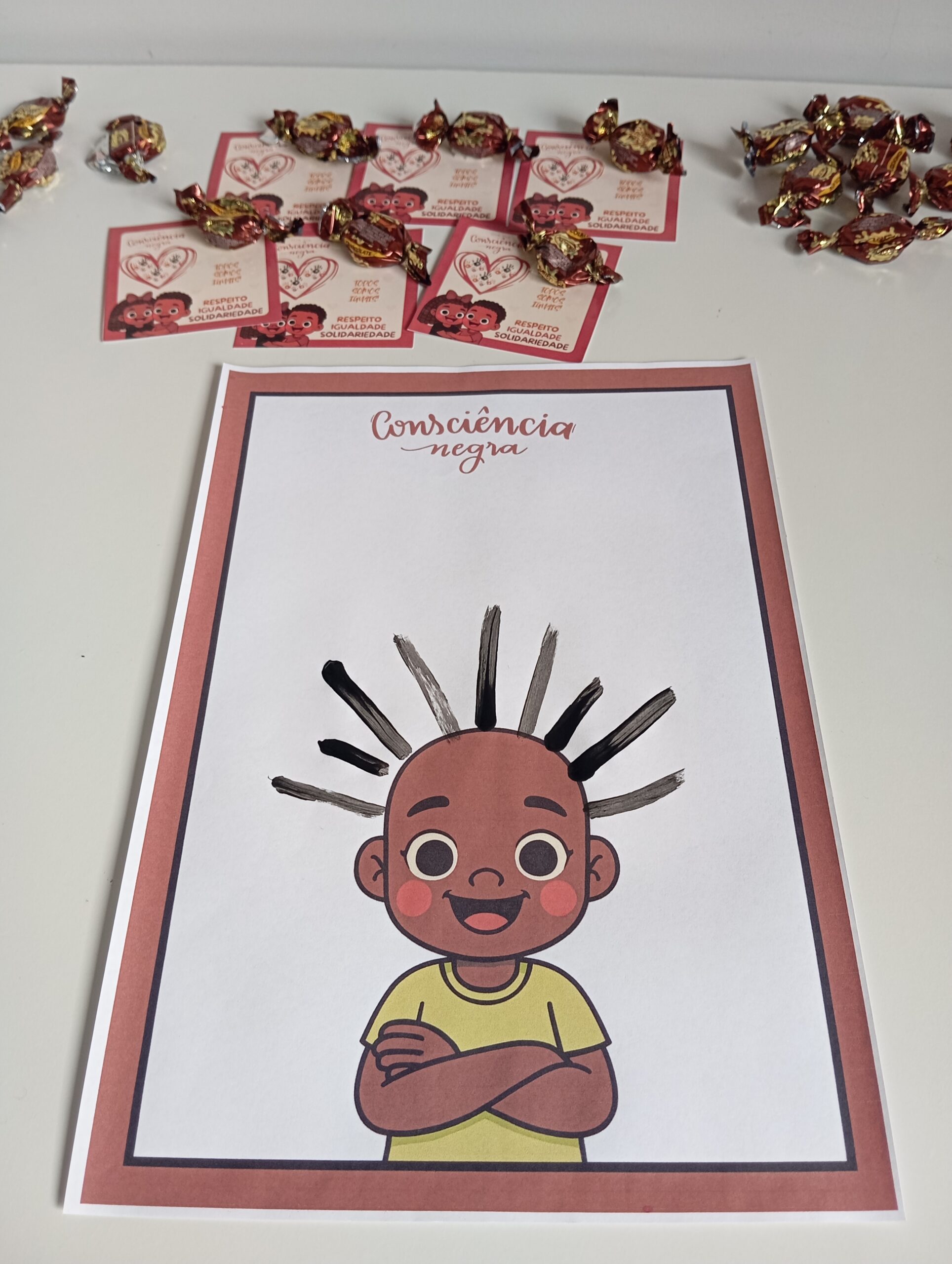 Kit consciência negra: painel / decoração + folha de atividade – Atividade Pedagógica — amostra 4: Conjunto especial com 2…