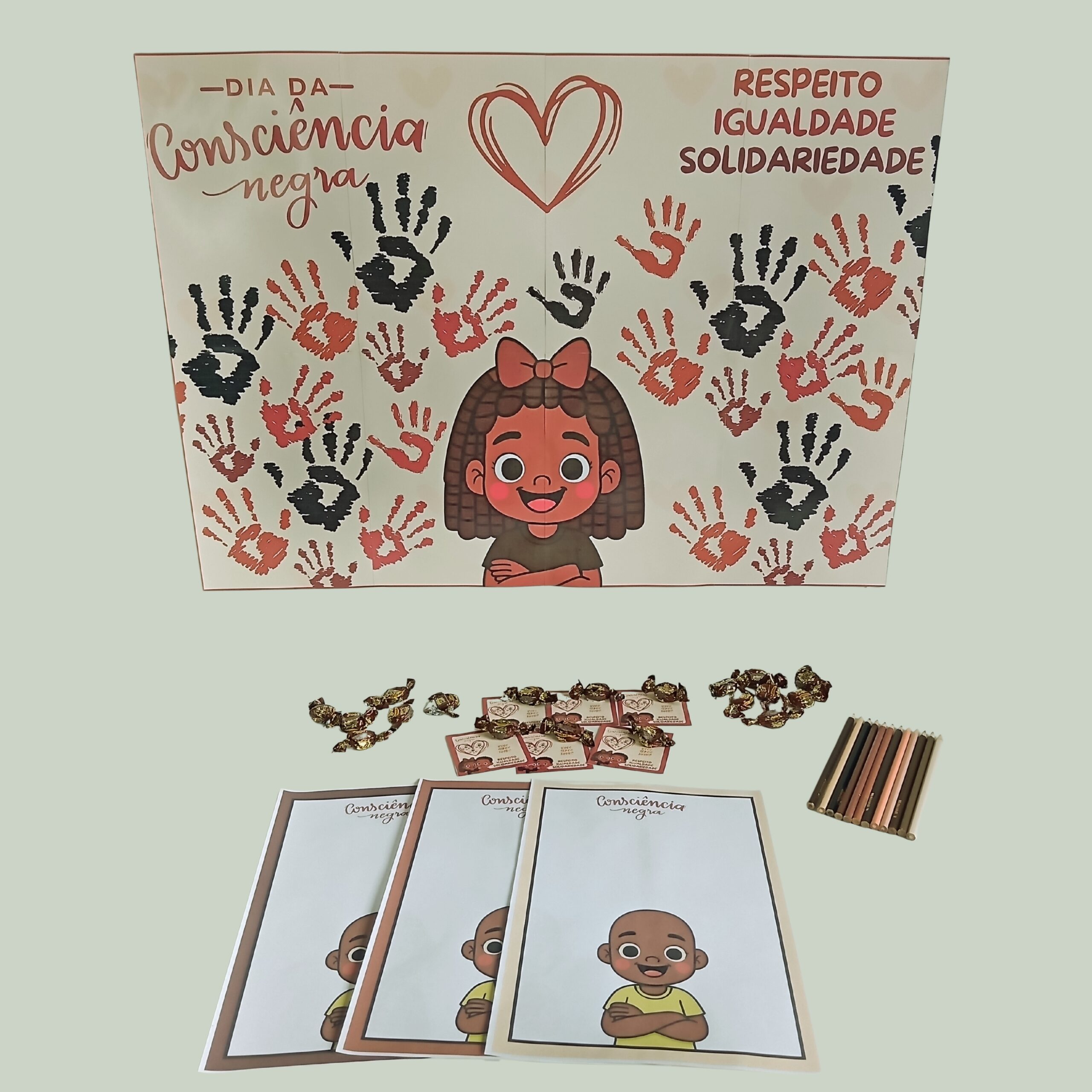 Kit consciência negra: painel / decoração + folha de atividade – Atividade Pedagógica — capa do material