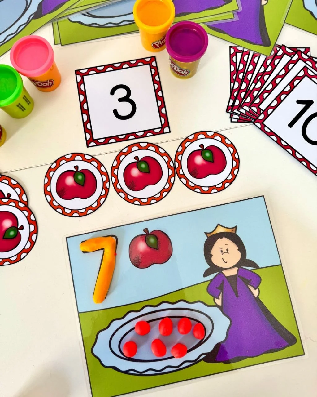 Kit Contando Maçãs - Educação infantil — amostra 5: Para trabalhar os numerais de 0 a 10 com crianças da Educação Infantil