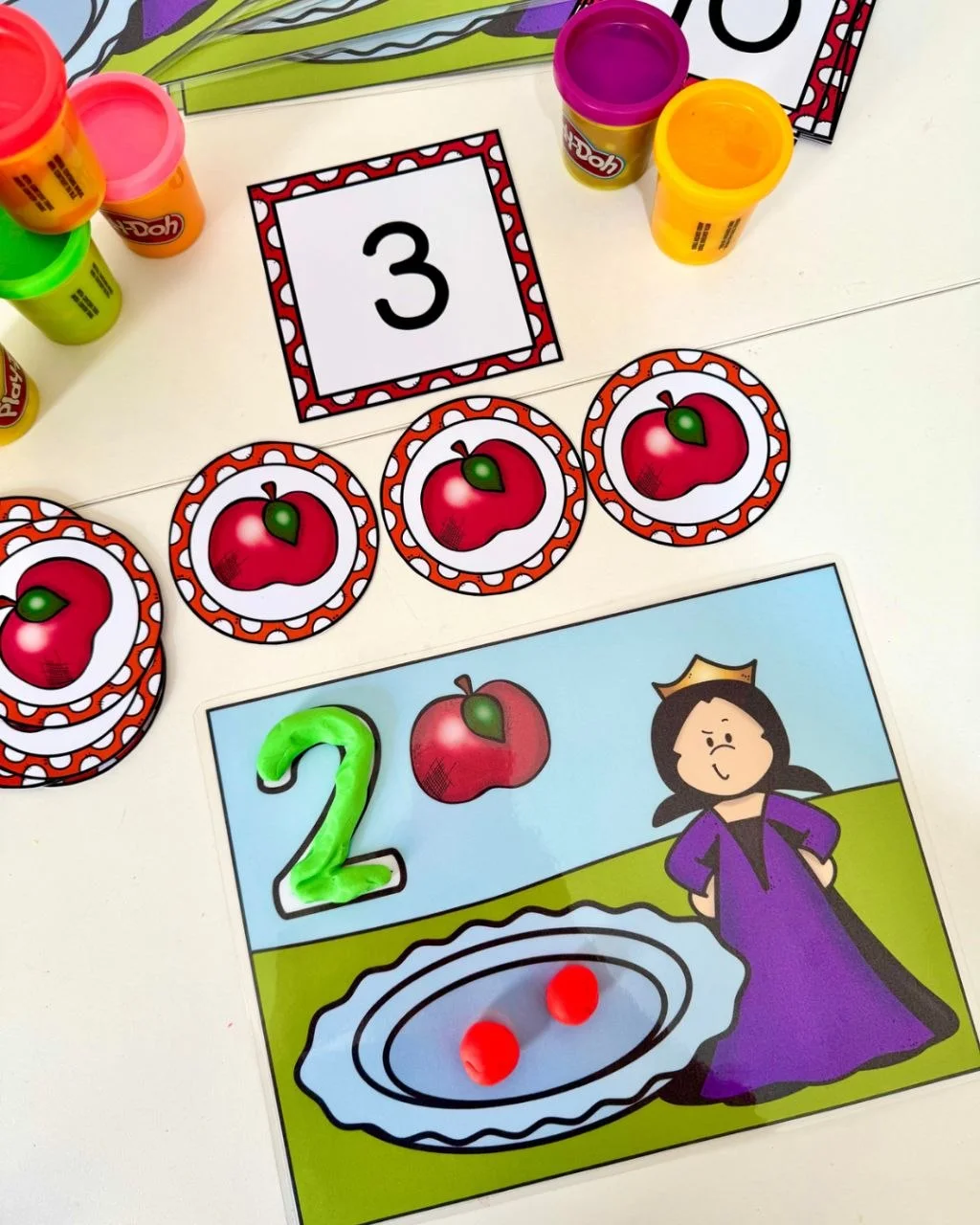 Kit Contando Maçãs - Educação infantil — amostra 7: Para trabalhar os numerais de 0 a 10 com crianças da Educação Infantil