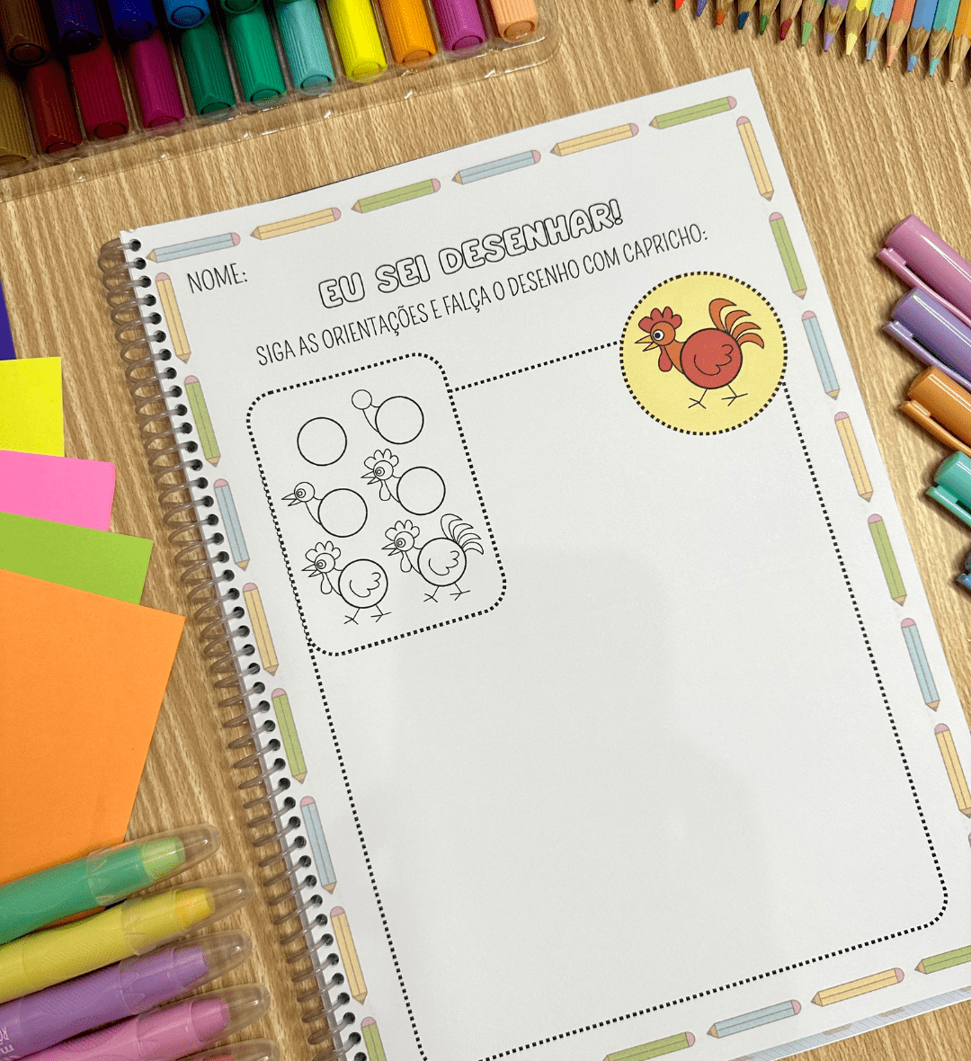 Kit Coordenação Motora: 3 Apostilas para Educação Infantil — amostra 6: Explore traçados, simetria e desenho com um kit em…