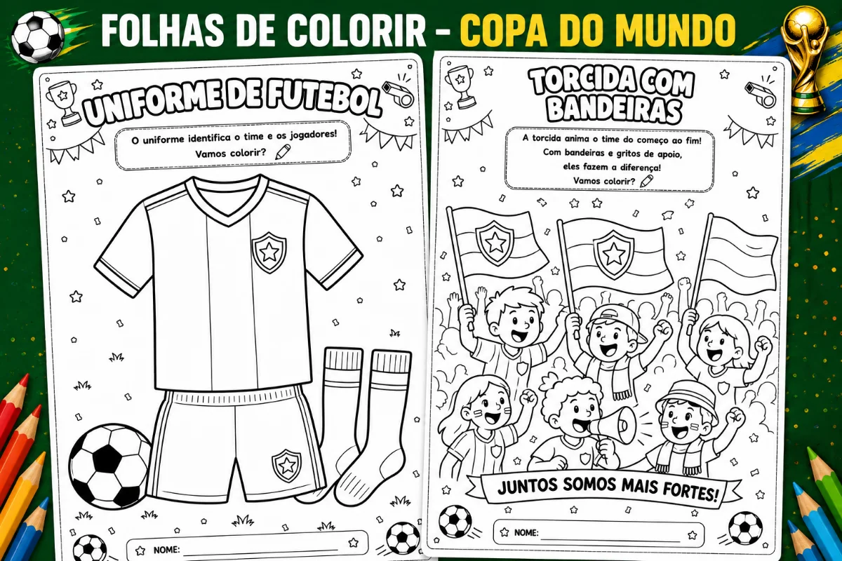 Kit Copa do Mundo 2026 – Atividades de Educação Física Escolar — amostra 2: 🎁 O que você receberá?