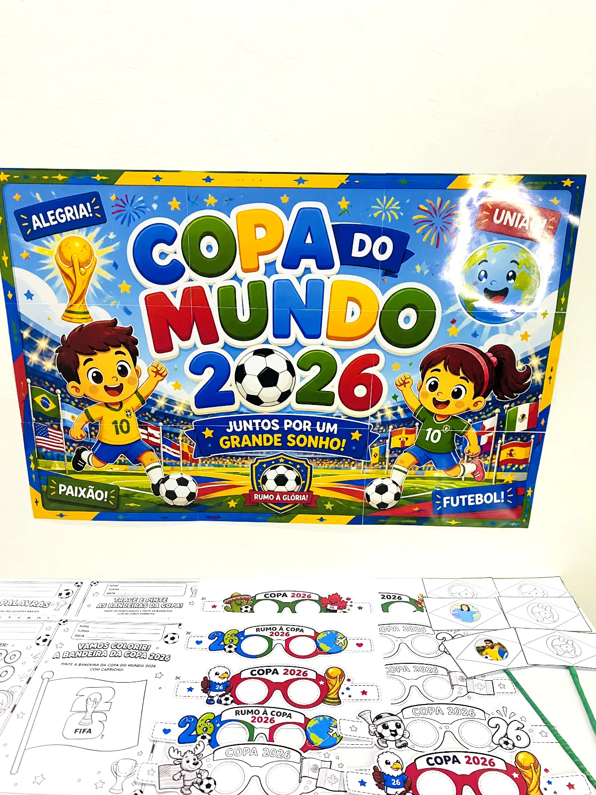 Kit Copa do Mundo 2026 para Imprimir | Atividades Educativas + Painel — amostra 2: Leve a magia do futebol para a sala de…