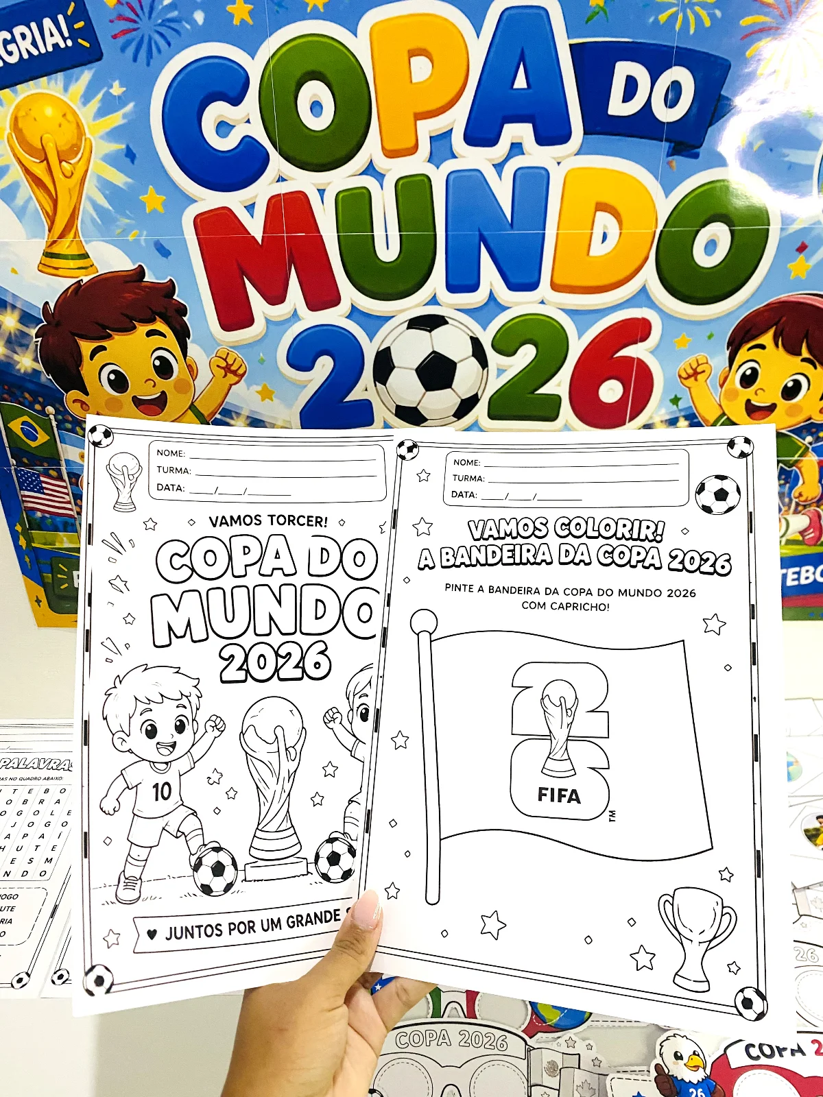 Kit Copa do Mundo 2026 para Imprimir | Atividades Educativas + Painel — amostra 3: Leve a magia do futebol para a sala de…
