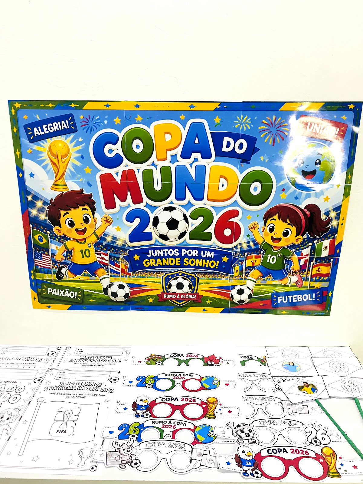 Kit Copa do Mundo 2026 para Imprimir | Atividades Educativas + Painel — Datas comemorativas para Todas as séries: Leve a…