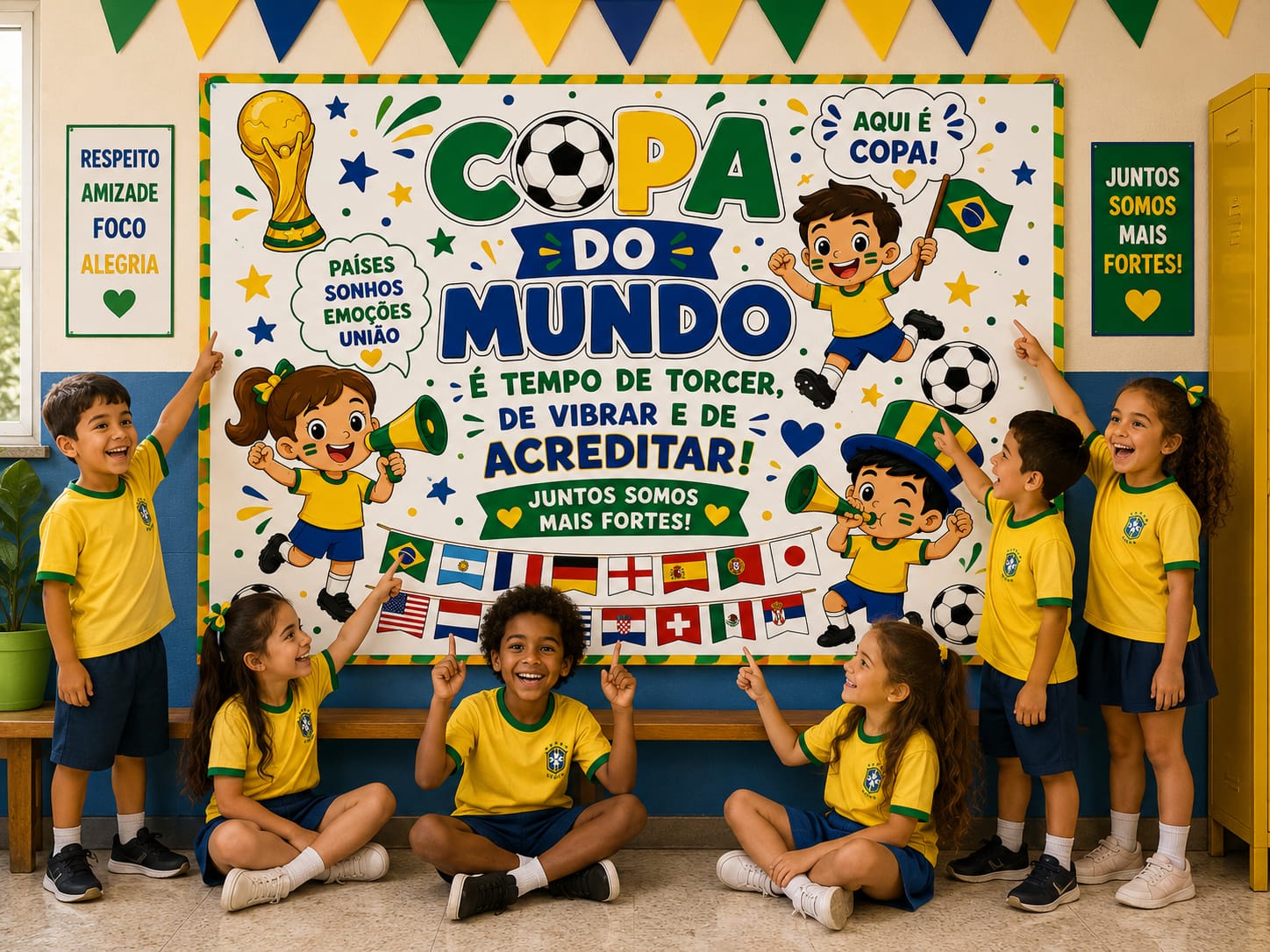 Kit copa do mundo – decoração e acessórios pedagógicos – Material Pedagógico — amostra 1: O que vem no material