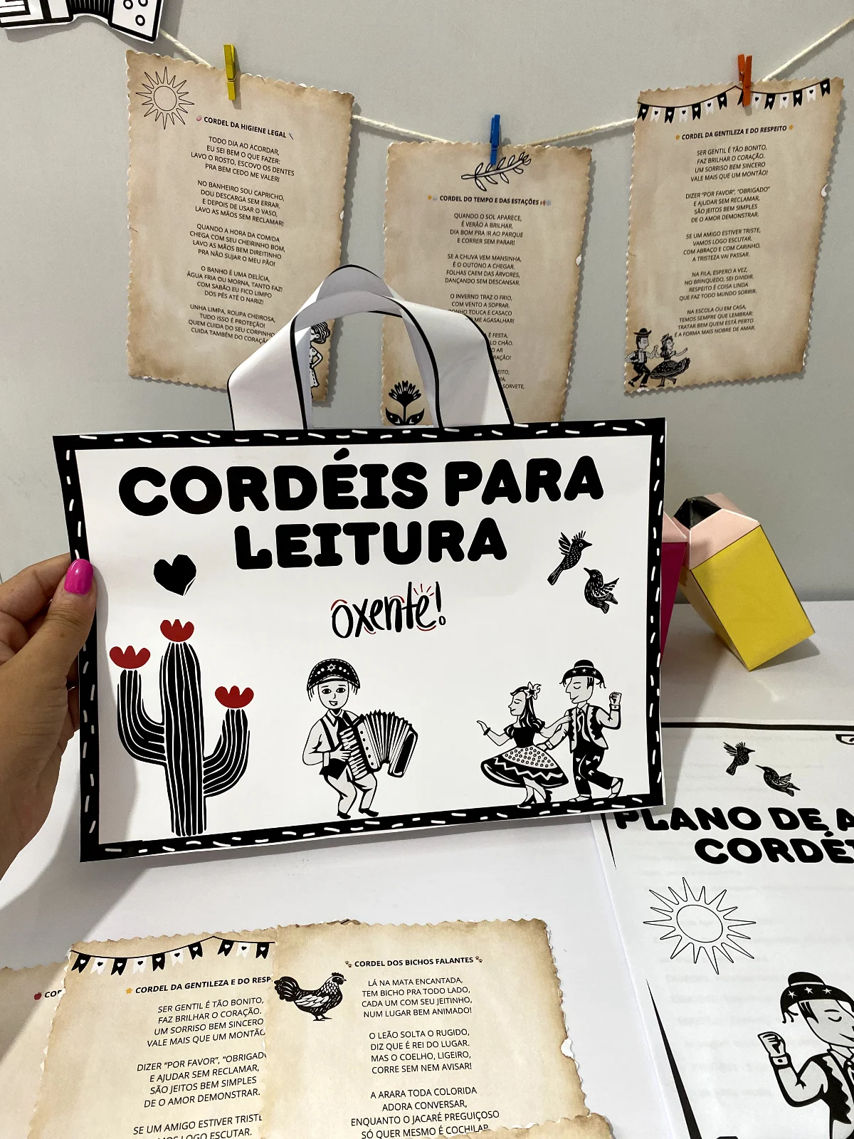 Kit: Cordéis para Leitura + Plano de Aula — amostra 6: Chegou um material encantador para trabalhar com suas crianças da…