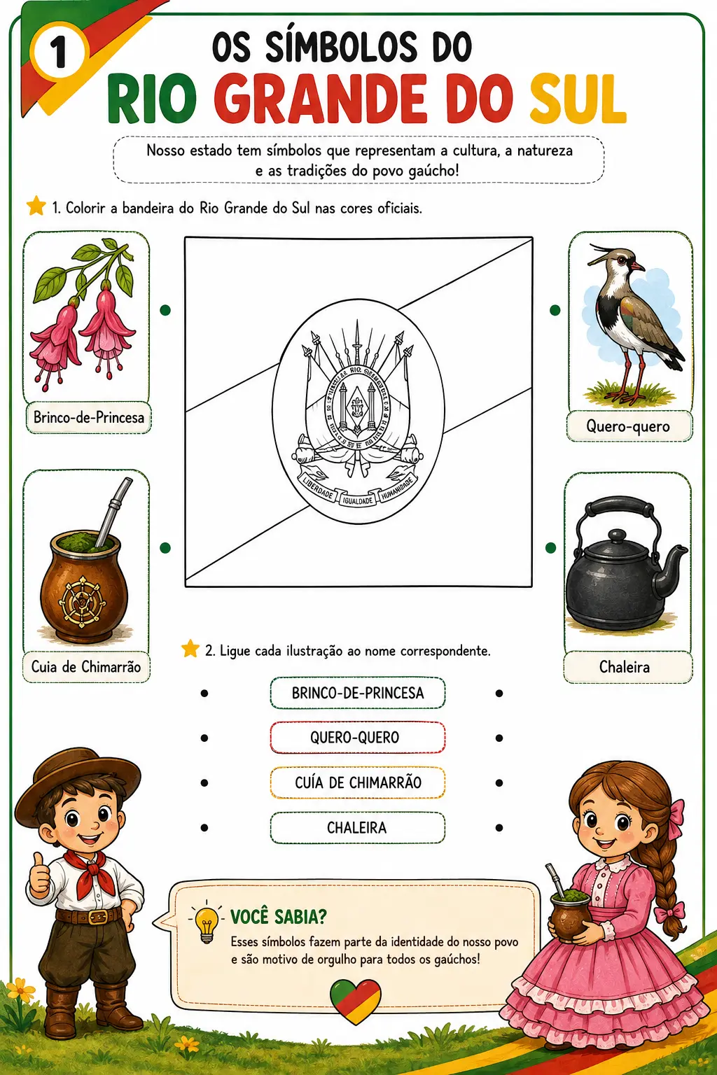 Kit Cultura Gaúcha atividades para 2° e 3° ano — amostra 1: 7 atividades para conhecer e valorizar a cultura e as tradições…