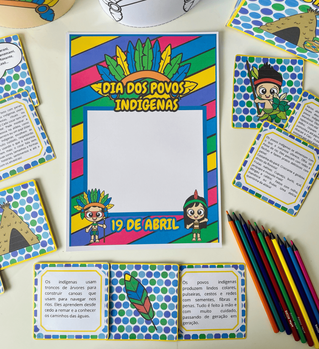 Kit Cultura Indígena em PDF para Educação Infantil e Anos Iniciais — amostra 6: Trabalhe o Dia dos Povos Indígenas com…