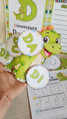Kit da Letra D – Dinossauro | Atividades de Alfabetização — amostra 1: Um kit completo, lúdico e divertido para trabalhar o…