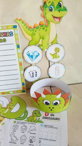 Kit da Letra D – Dinossauro | Atividades de Alfabetização — amostra 2: Um kit completo, lúdico e divertido para trabalhar o…
