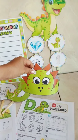 Kit da Letra D – Dinossauro | Atividades de Alfabetização — amostra 5: Um kit completo, lúdico e divertido para trabalhar o…
