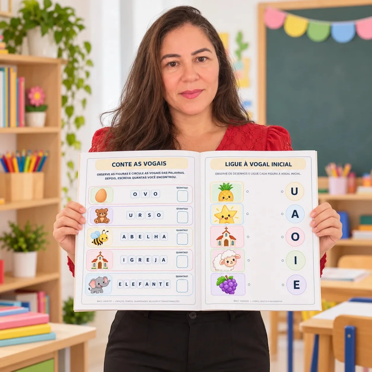 Kit das Vogais para Educação Infantil – 20 Atividades Acordo com BNCC — amostra 1: Kit das Vogais para Educação Infantil –…