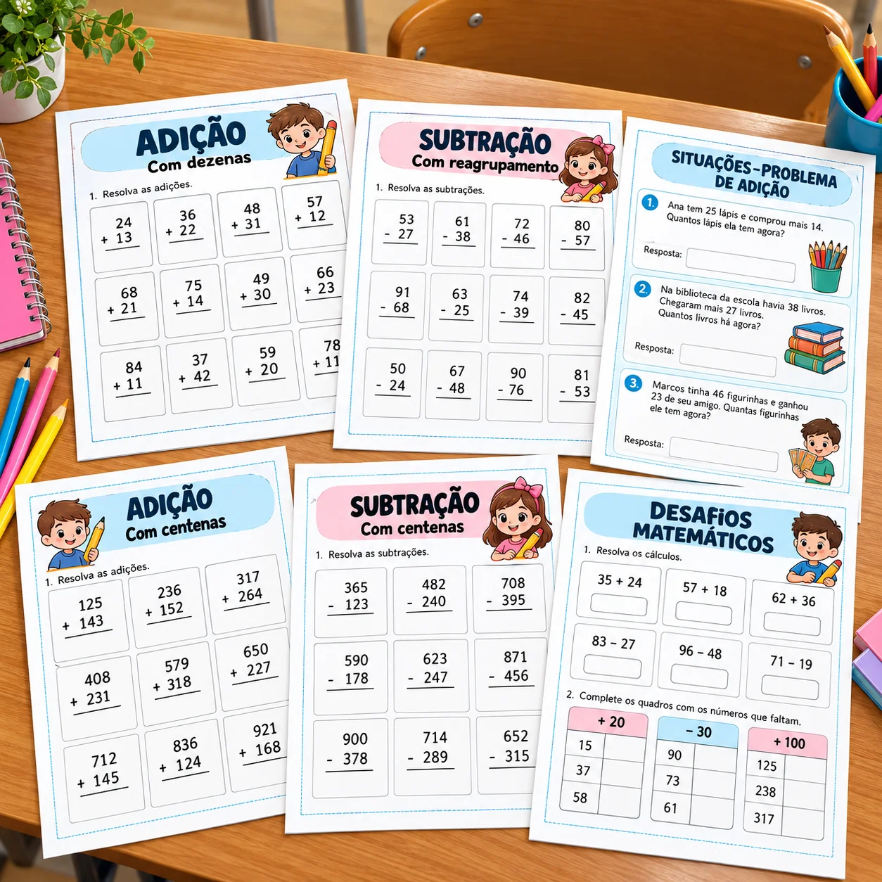 Kit de Adição e Subtração para Imprimir – 2º Ano Acordo BNCC — capa do material