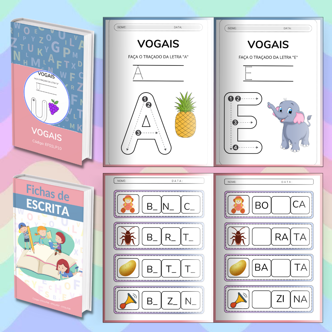 Kit de alfabetização em PDF: 21 cadernos para imprimir — amostra 5: Organize suas propostas de leitura e escrita com um kit…