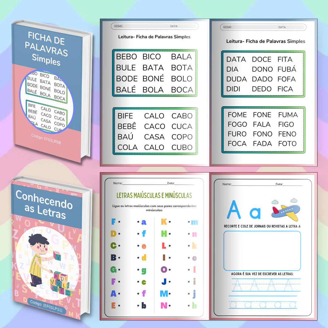 Kit de alfabetização em PDF: 21 cadernos para imprimir — amostra 6: Organize suas propostas de leitura e escrita com um kit…