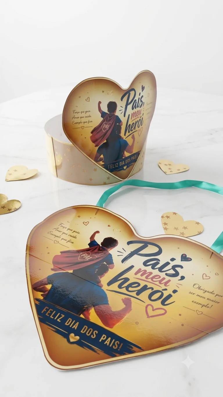 Kit de Apresentação Dia dos Pais em PDF | Viseira e Plaquinha para Apresentação Escolar — amostra 1: Encante as famílias…