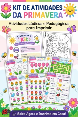 Kit de Atividades da Primavera Ensino Infantil — capa do material
