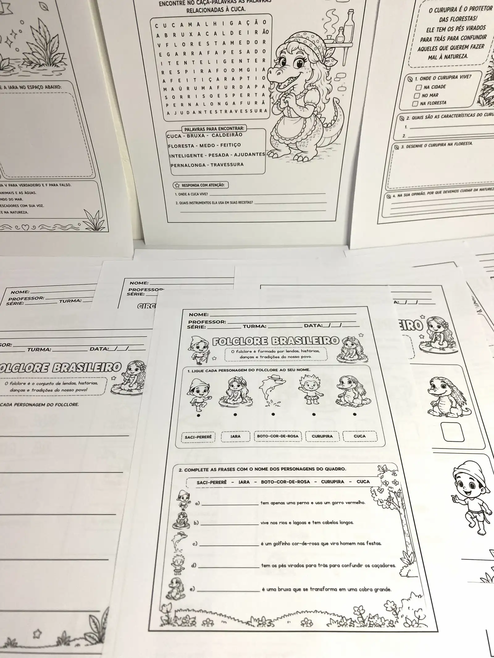 Kit de Atividades — Folclore Brasileiro | 1º e 2º Ano — amostra 4: Um recurso completo para complementar projetos sobre o…