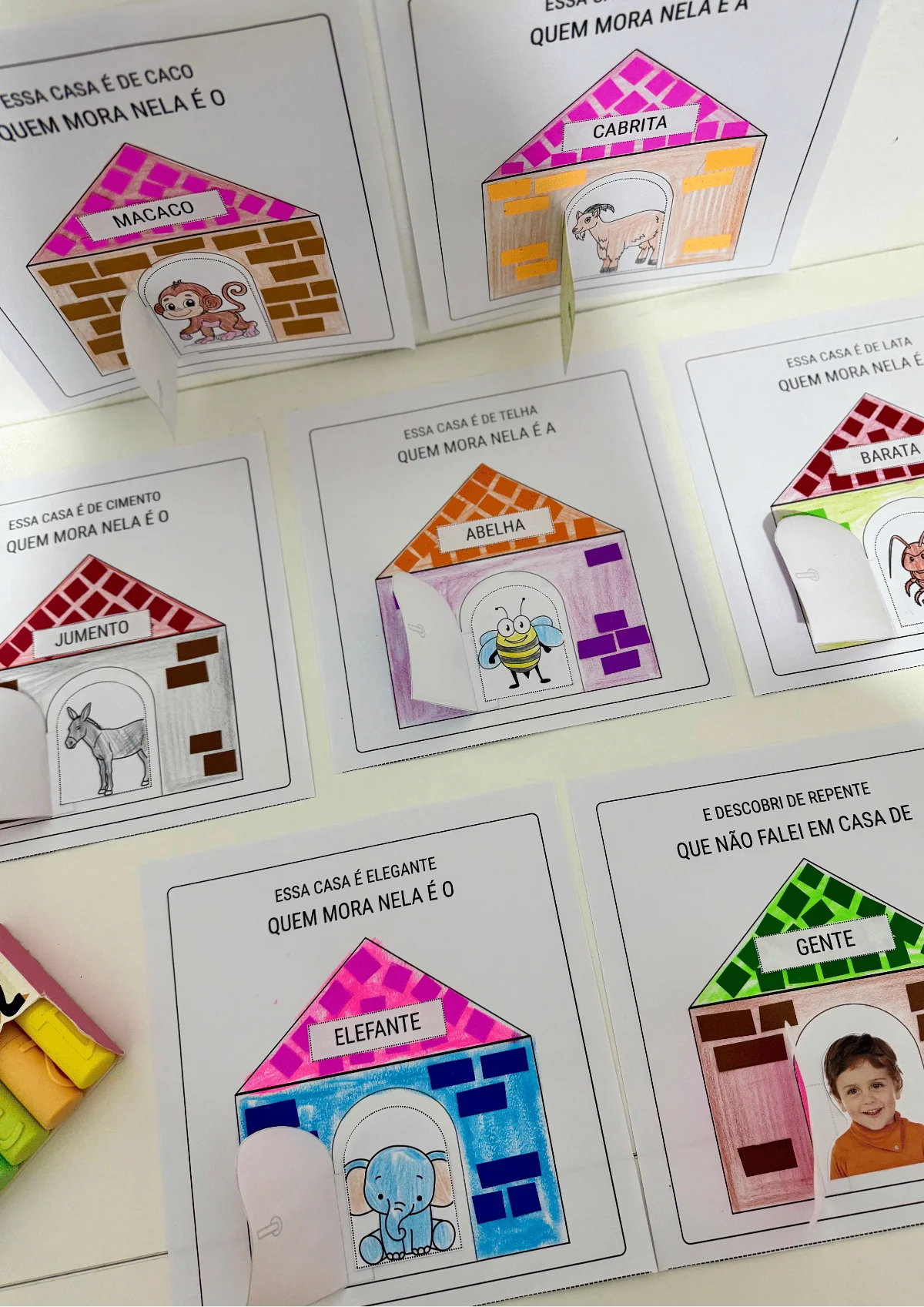 Kit de atividades interativas com trechos do Poema: A Casa e o seu — amostra 3: Kit de atividades interativas com 7 páginas…