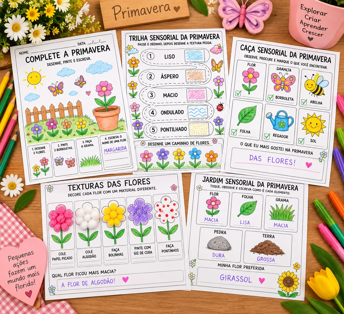 Kit de Atividades Sensoriais – Primavera-BNCC EI03CG05 — amostra 1: O material reúne 5 atividades lúdicas e sensoriais,… Kit de Atividades Sensoriais – Primavera-BNCC EI03CG05 — amostra 1: O material reúne 5 atividades lúdicas e sensoriais,…