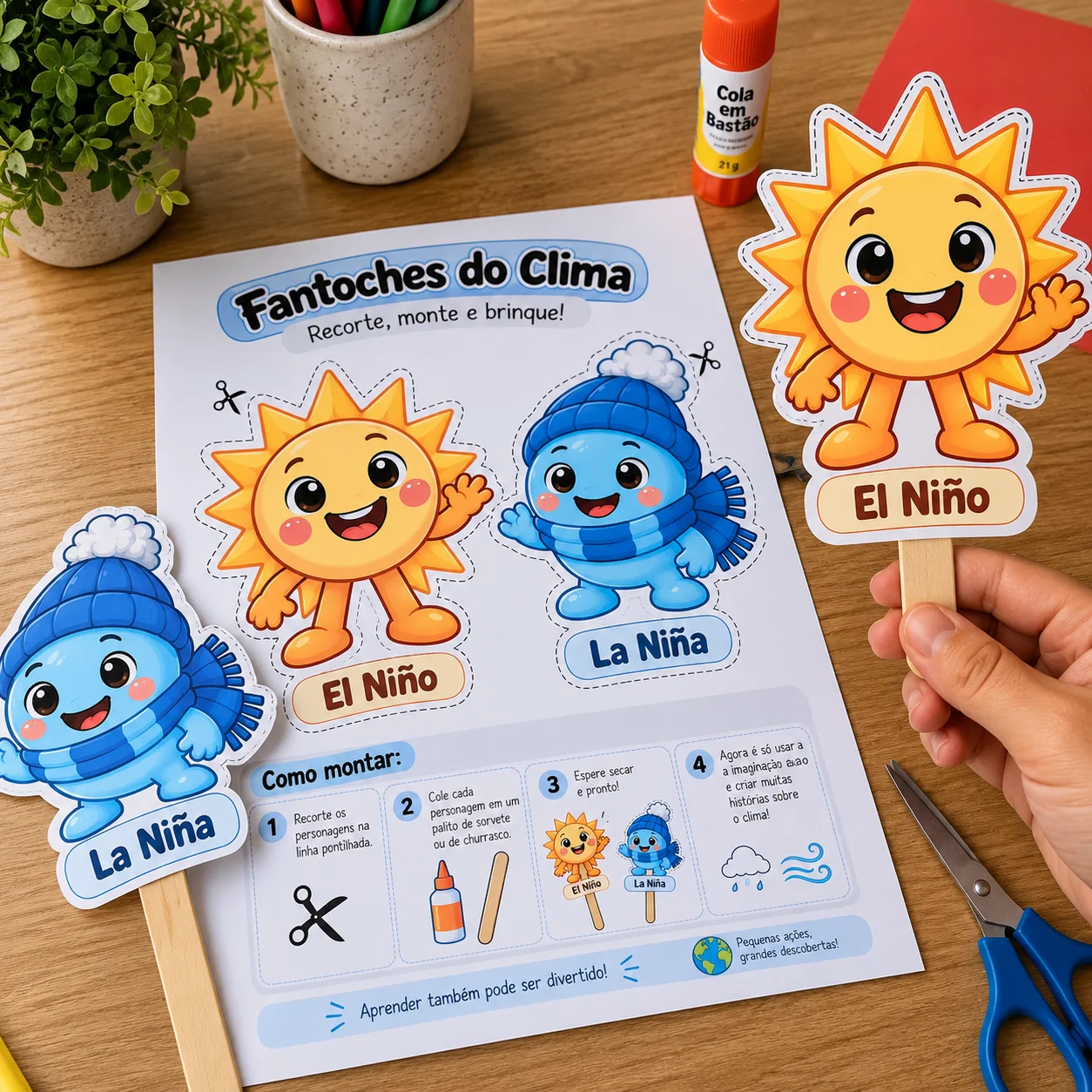 Kit de atividades sobre El Niño e La Niña para Ensino Fundamental — amostra 7: Kit de 10 atividades sobre El Niño e La Niña…
