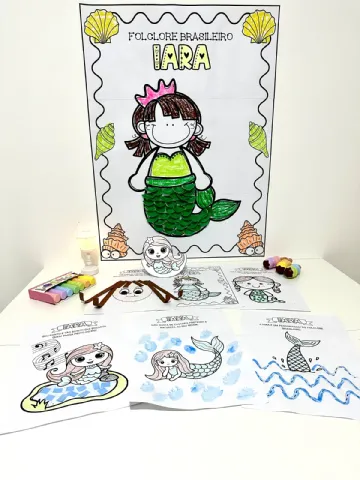 Kit de Cartaz colaborativo e atividades de Artes tema Iara- Folclore. — amostra 2: Sobre o Kit de Cartaz colaborativo e…