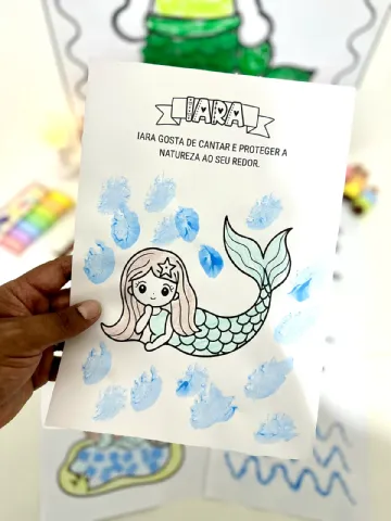 Kit de Cartaz colaborativo e atividades de Artes tema Iara- Folclore. — amostra 3: Formato e entrega