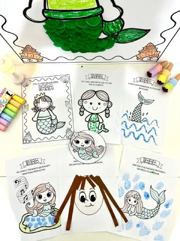 Kit de Cartaz colaborativo e atividades de Artes tema Iara- Folclore. — amostra 4: 7 propostas de atividades que trabalham…