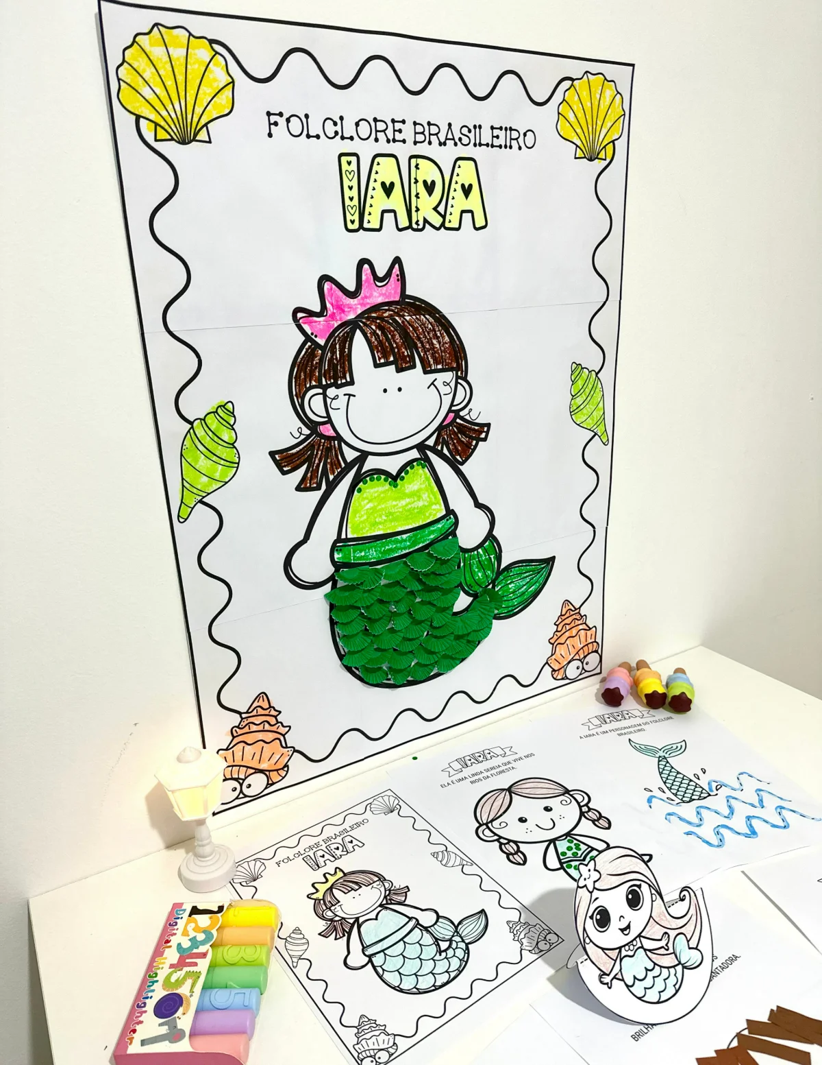 Kit de cartaz colaborativo e atividades de artes – Iara — amostra 6: Trabalhe a lenda da Iara de forma criativa e…