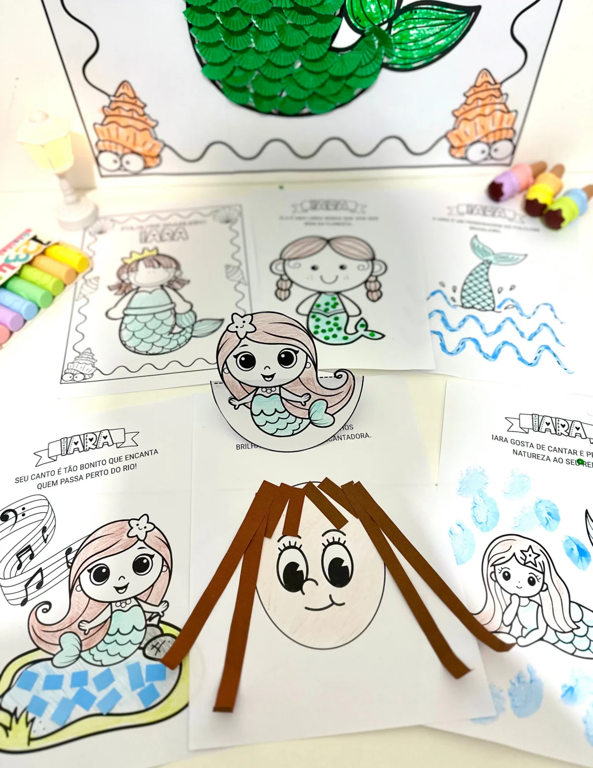 Kit de cartaz colaborativo e atividades de artes – Iara — amostra 7: Trabalhe a lenda da Iara de forma criativa e…