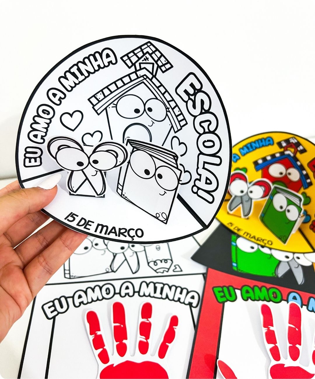 Kit de cenário 3D do Dia da Escola para imprimir — amostra 2: Como levar a proposta para a turma