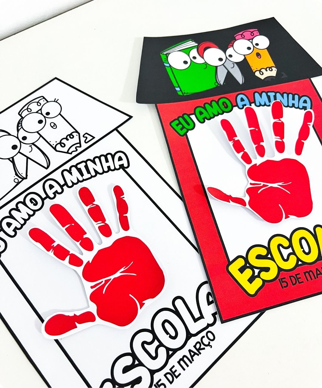 Kit de cenário 3D do Dia da Escola para imprimir — amostra 4: Para quais professores é indicado