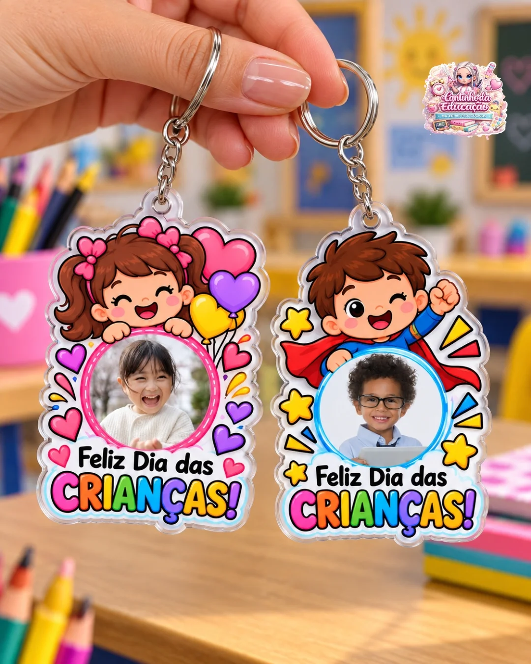 KIT DE CHAVEIROS PERSONALIZADOS – DIA DAS CRIANÇAS — amostra 6: Uma lembrancinha linda, divertida e super especial para… KIT DE CHAVEIROS PERSONALIZADOS – DIA DAS CRIANÇAS — amostra 6: Uma lembrancinha linda, divertida e super especial para…