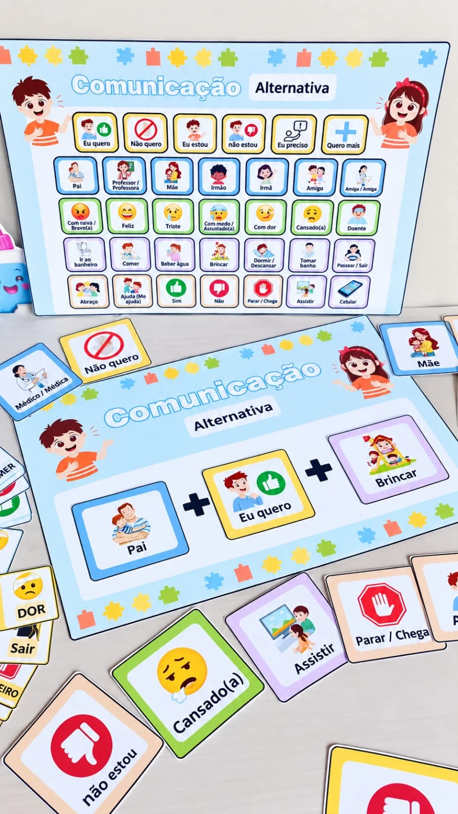 Kit de Comunicação Aumentativa e Alternativa (CAA) 🧩 — amostra 2: Um material completo, visual e prático para facilitar a…