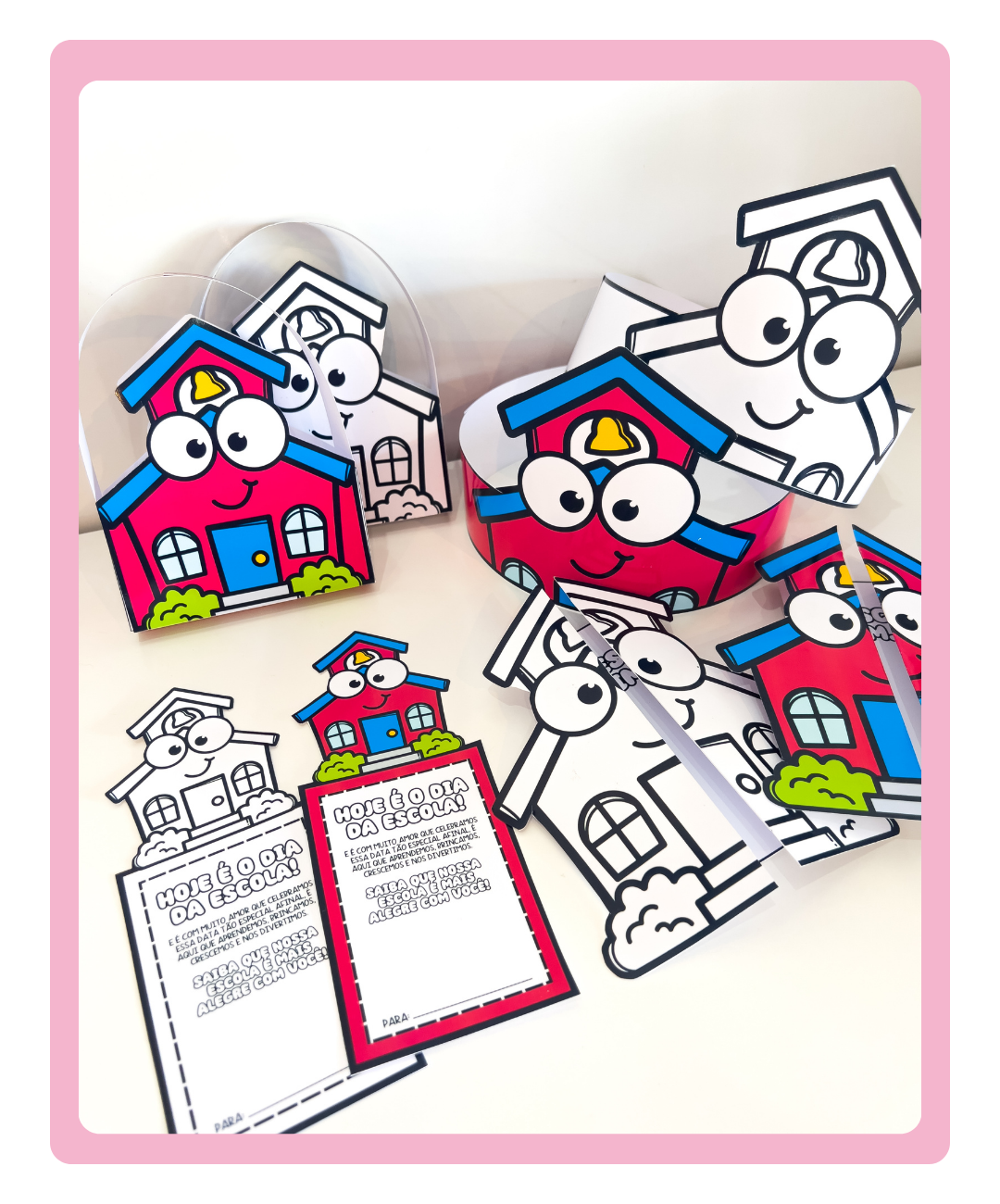 Kit de Dia da Escola para imprimir – Educação Infantil — amostra 2: Como aplicar o material em sala