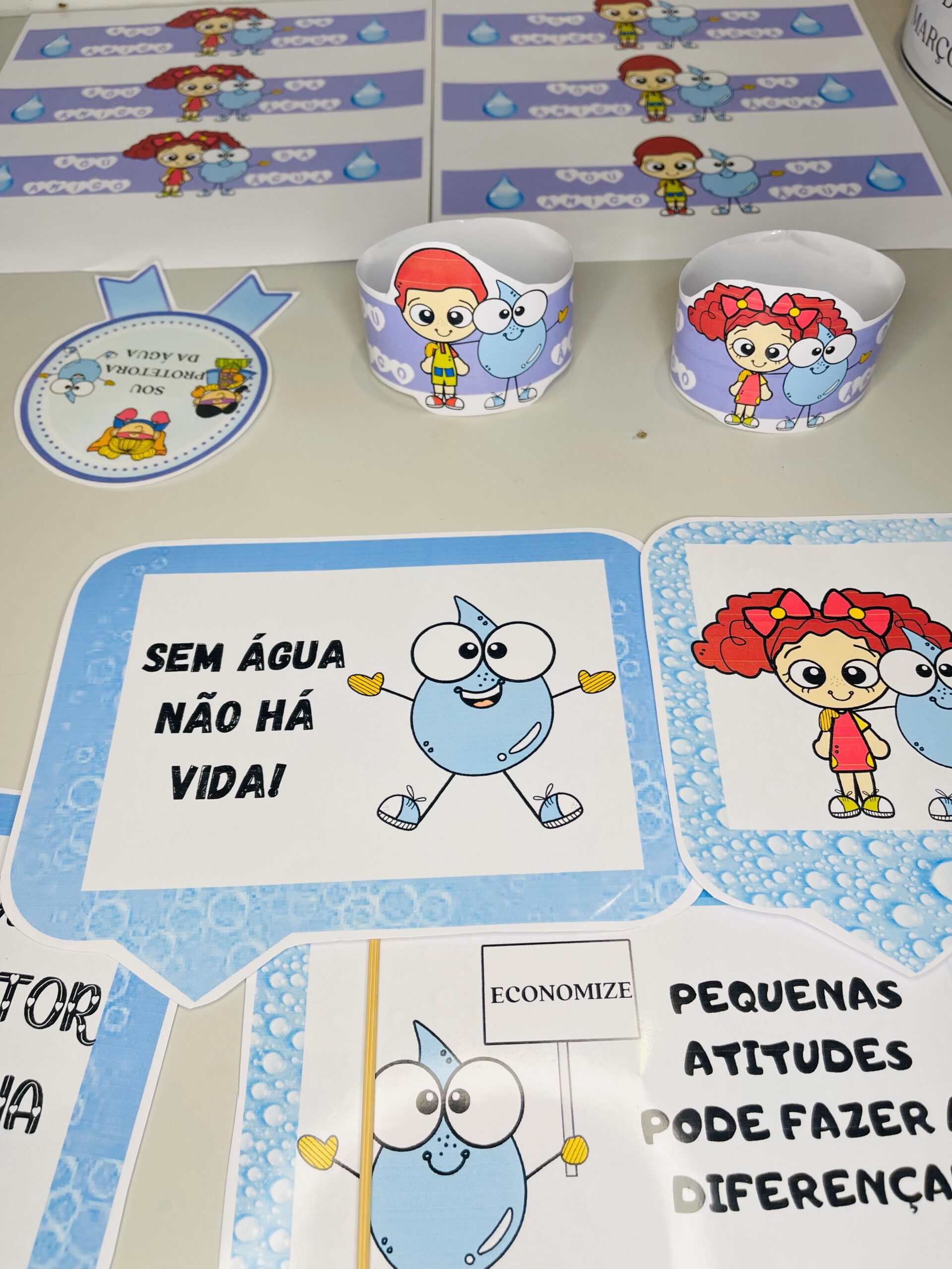Kit de Dia Mundial da Água para imprimir na Educação Infantil — amostra 3: O que vem no material
