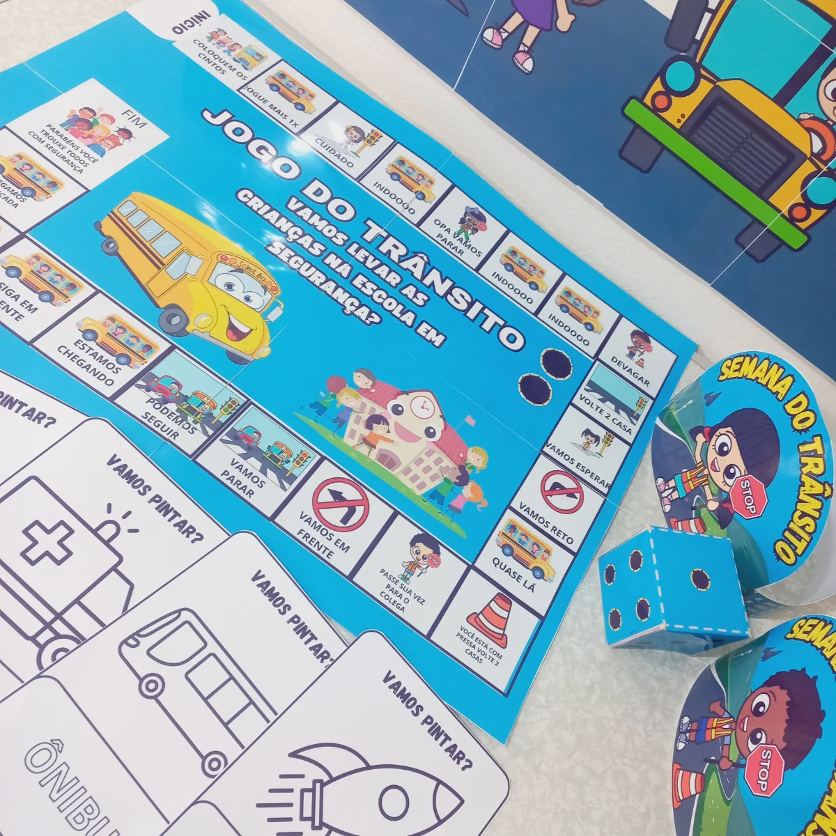 KIT DE EDUCAÇÃO PARA O TRANSITO - EDUCAÇÃO INFANTIL E FUNDAMENTAL — amostra 4: ➡️Jogo do trânsito: Ensine o significado de…
