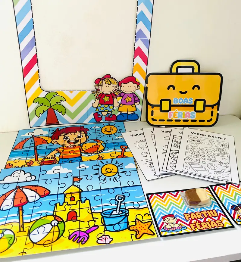 Kit de Férias em PDF: Atividades e Lembrancinhas para Turmas — capa do material