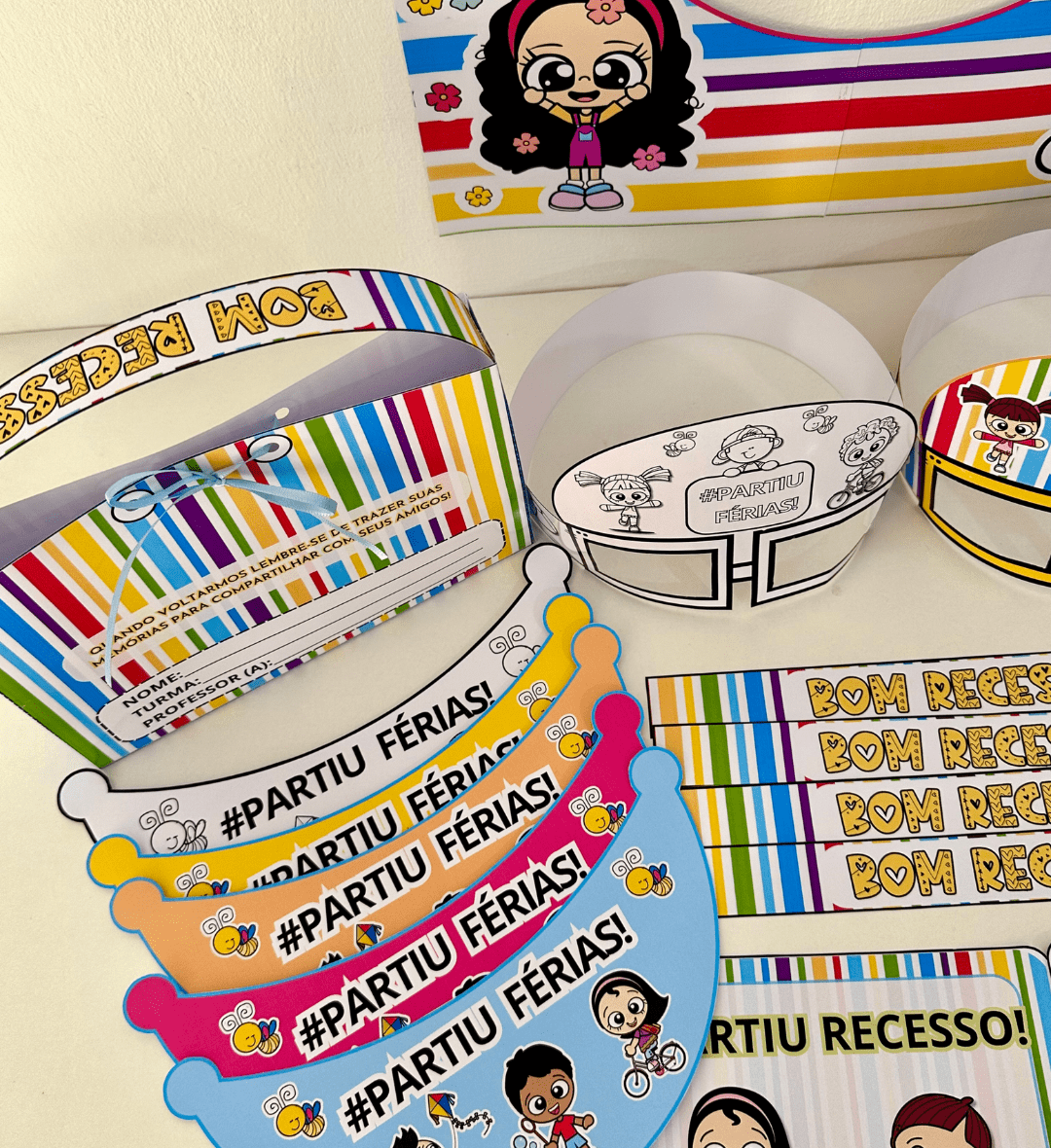 Kit de Férias para Educação Infantil em PDF para Imprimir — amostra 1: Kit de férias para uma despedida lúdica