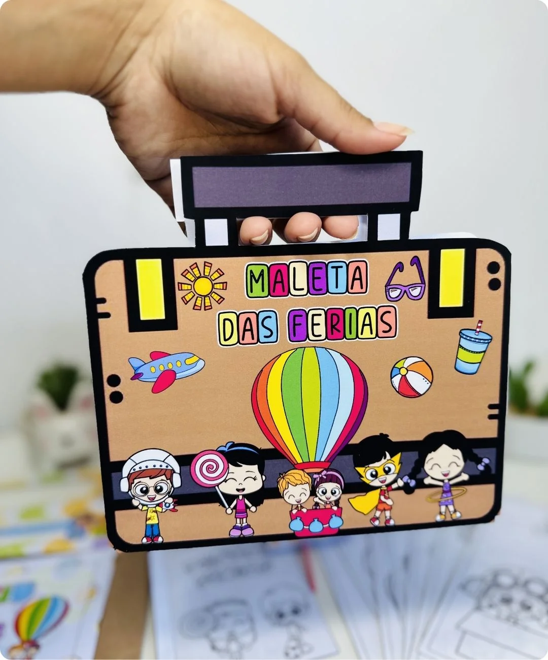 Kit de férias para imprimir — Educação Infantil e 1º ao 3º ano — amostra 1: Uma despedida com atividades para a turma