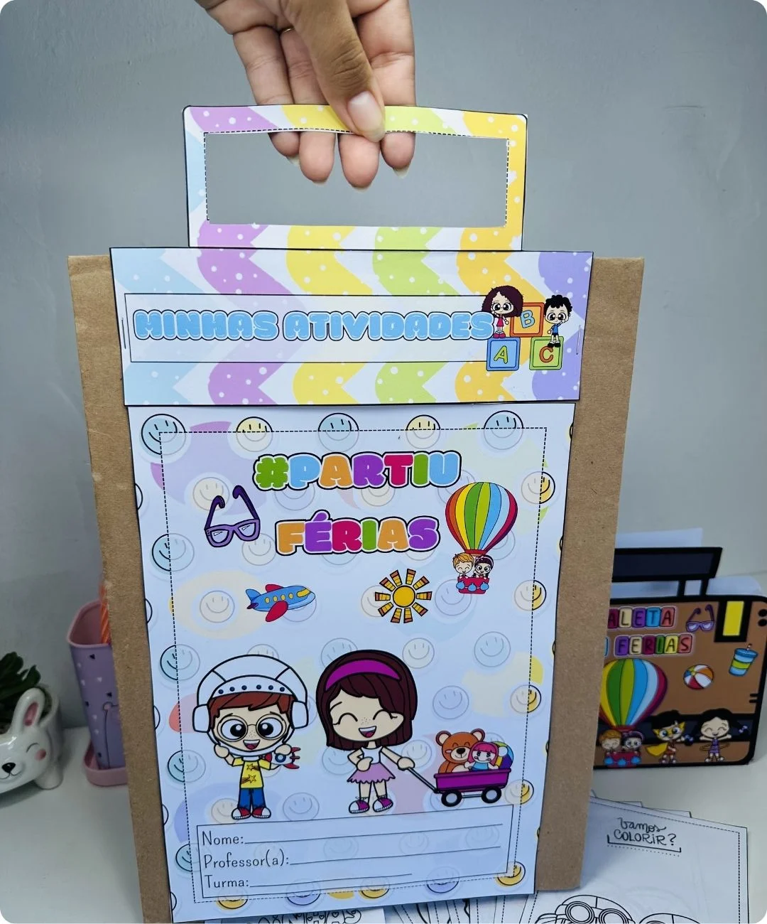 Kit de férias para imprimir — Educação Infantil e 1º ao 3º ano — amostra 3: Componentes incluídos no PDF