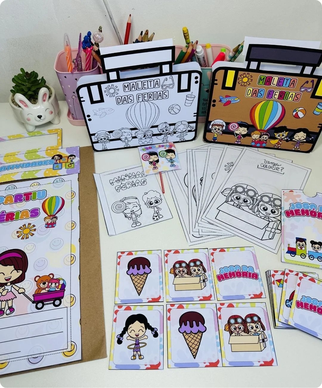Kit de férias para imprimir — Educação Infantil e 1º ao 3º ano — amostra 5: Prepare a despedida da turma com um PDF de 22…
