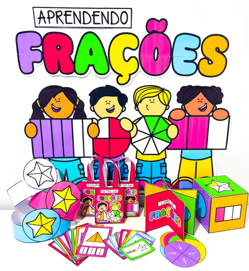 Kit de Frações: Jogos e Atividades em PDF para Imprimir — capa do material