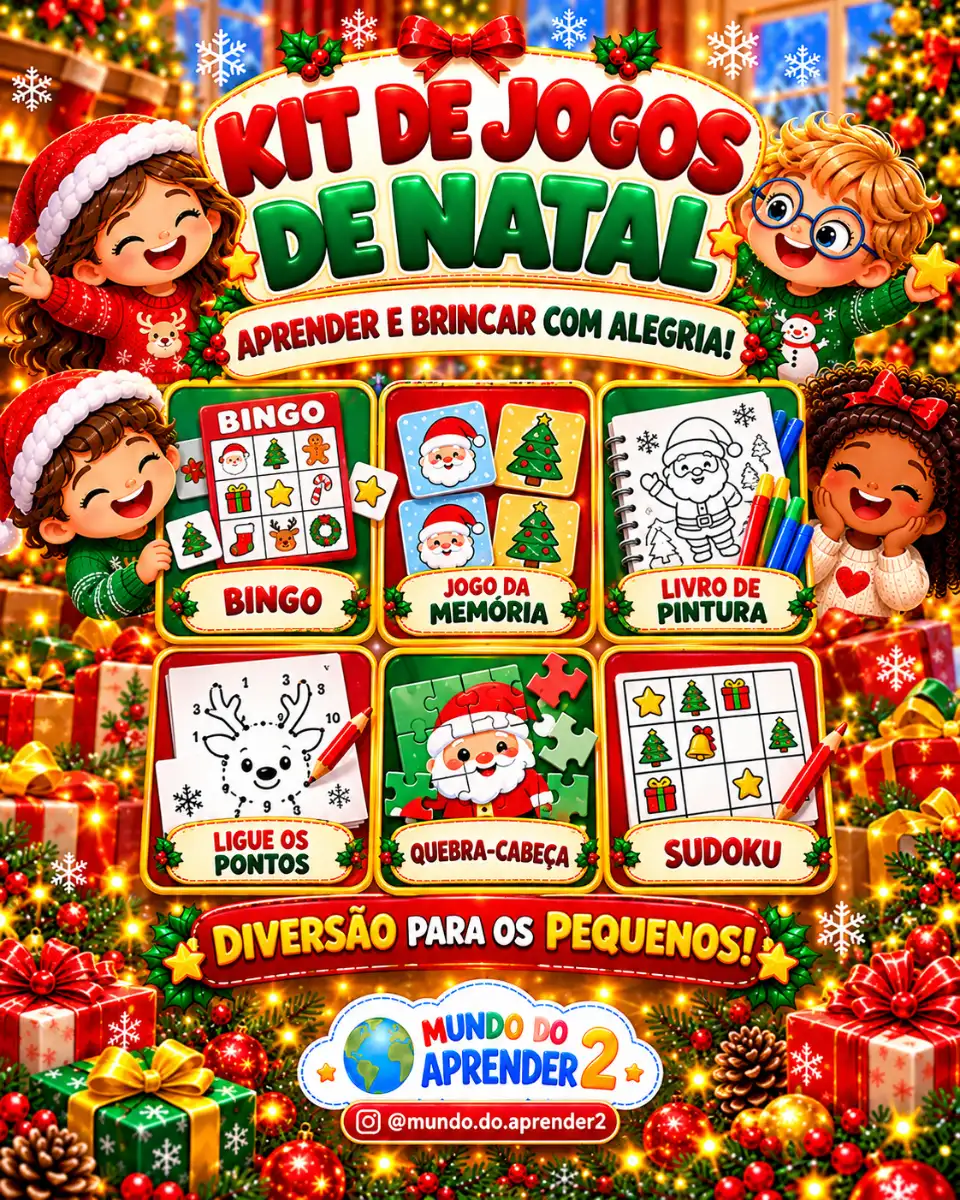 🎄✨ KIT DE JOGOS DE NATAL ✨🎄 — Atividades para Educação Infantil: Que tal tornar essa época ainda mais divertida e cheia…