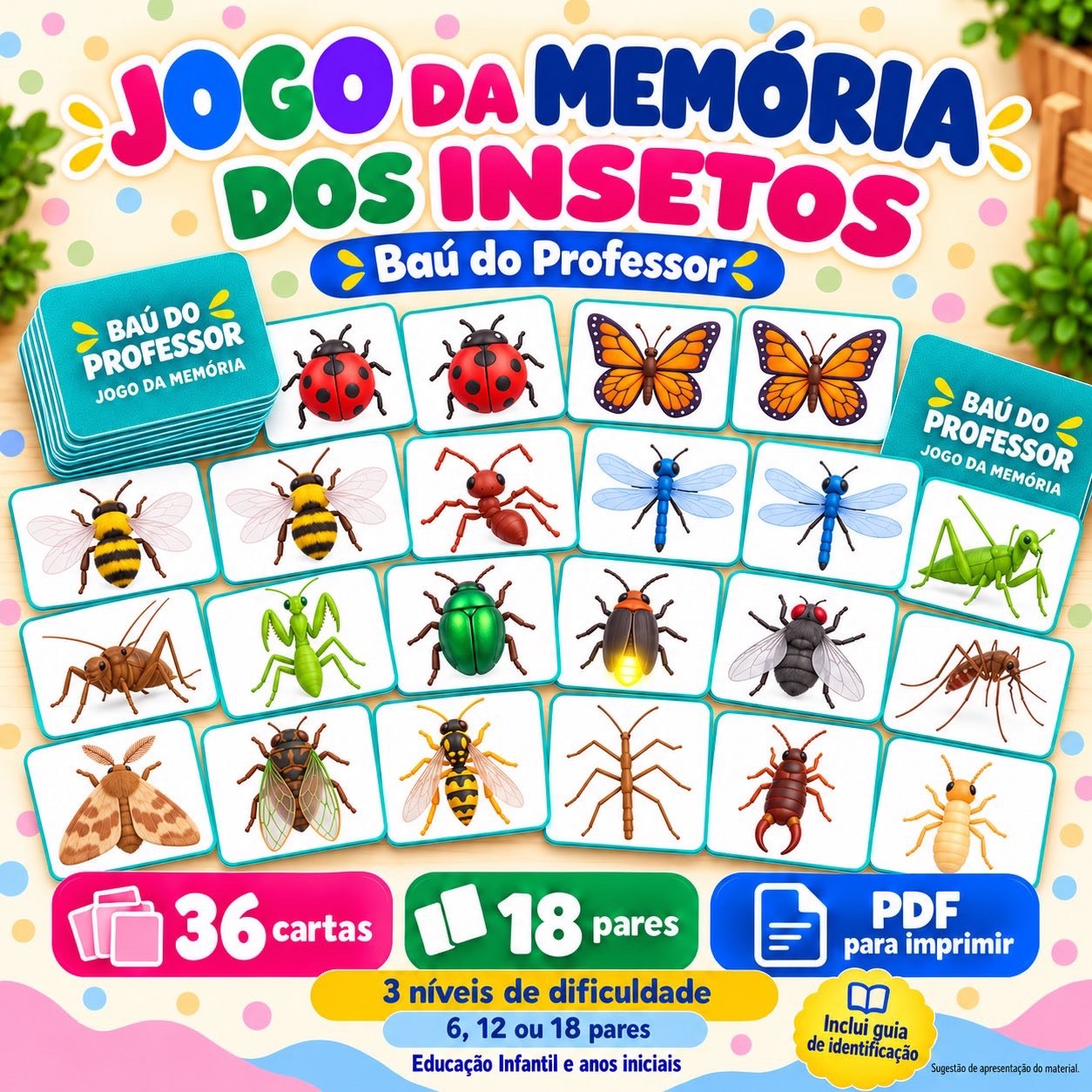 Kit de Jogos Pedagógicos para Imprimir — 16 Materiais em PDF | — amostra 3: 16 materiais em PDF: bingos, jogos da memória e…