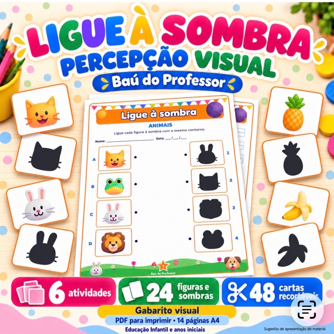 Kit de Jogos Pedagógicos para Imprimir — 16 Materiais em PDF | — amostra 5: 16 materiais em PDF: bingos, jogos da memória e…