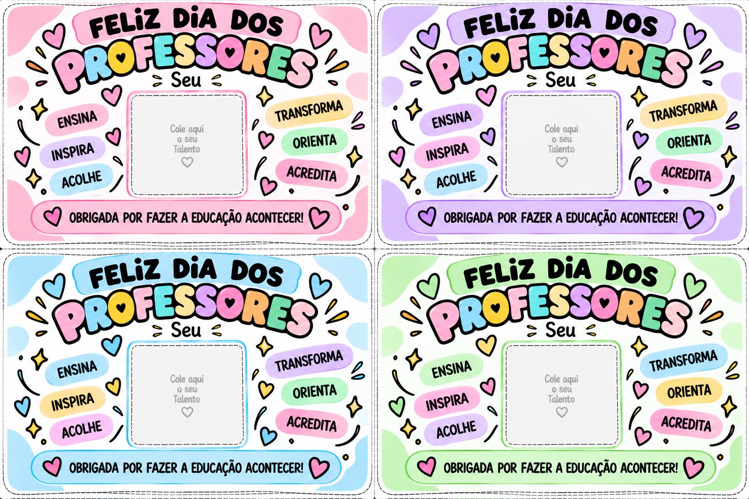 Kit de lembrancinhas - Dia dos Professores — amostra 2: Como usar em sala de aula
