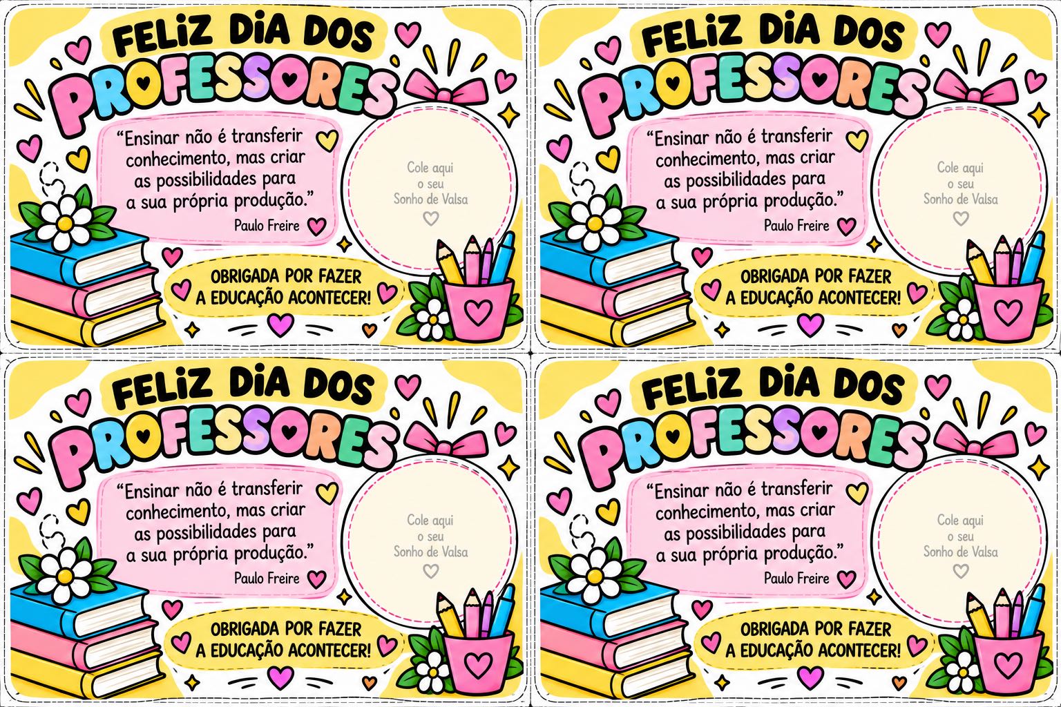 Kit de lembrancinhas - Dia dos Professores — amostra 3: Faixa etária / público indicado
